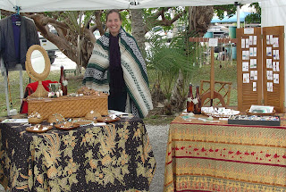 Vicky with her Shore Debris display at the Placida Art Market