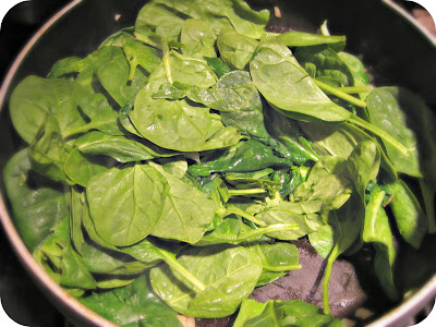 Wilting spinach