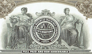 The IBM logo on this stock certificate was used from 1924 till 1946 .