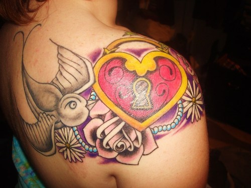 tribal heart tattoos for women