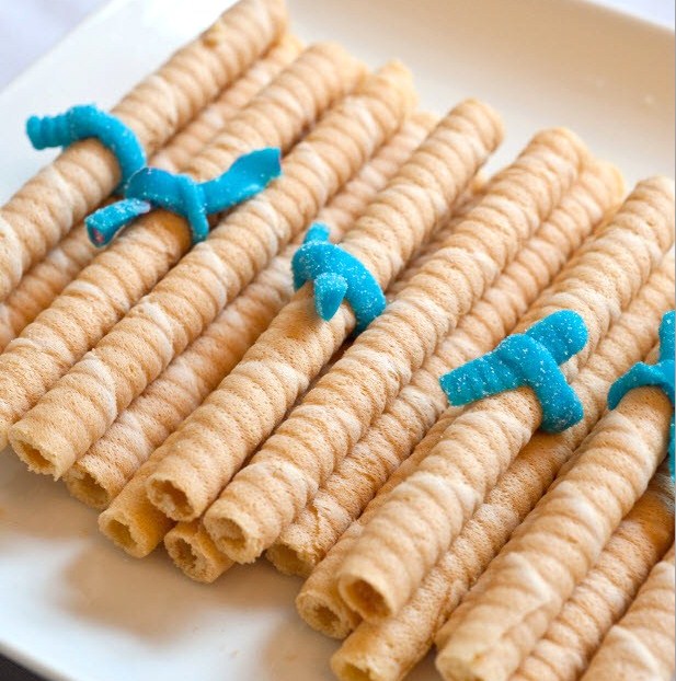 ... to make diplomas...I would even try ribbon added to Pirrouette Cookies