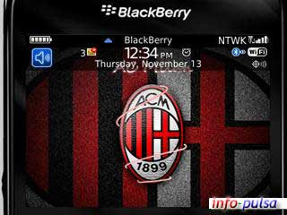 Tema AC Milan untuk BlackBerry Curve 9220 Davis