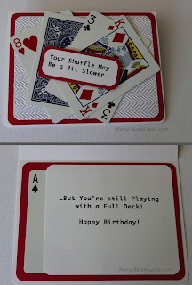 Handmade Birthday Card using Playing Cards