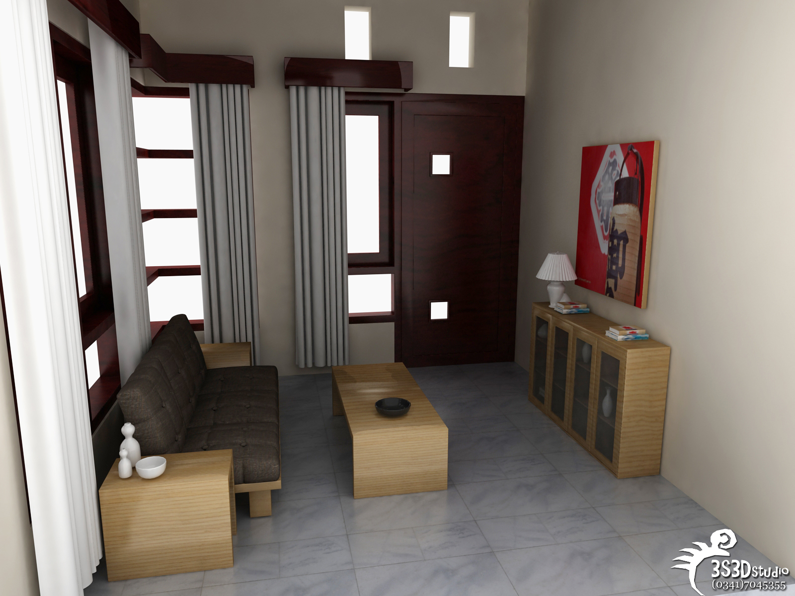 Terbaik Desain interior ruang tamu rumah minimalis type 45