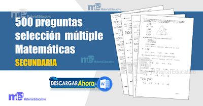 500 preguntas selección múltiple Matemáticas