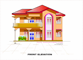 2d elevation and floor plan of 2633 sq.feet - Kerala home design ...