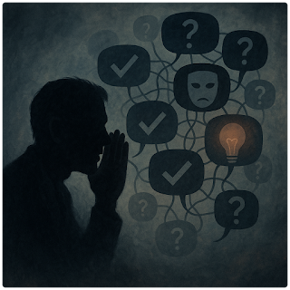 Visual representation of the concept 'liar’s dividend'