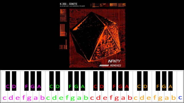 Ignite by K-391 & Alan Walker (Hard Version) Piano / Keyboard Easy Letter Notes for Beginners