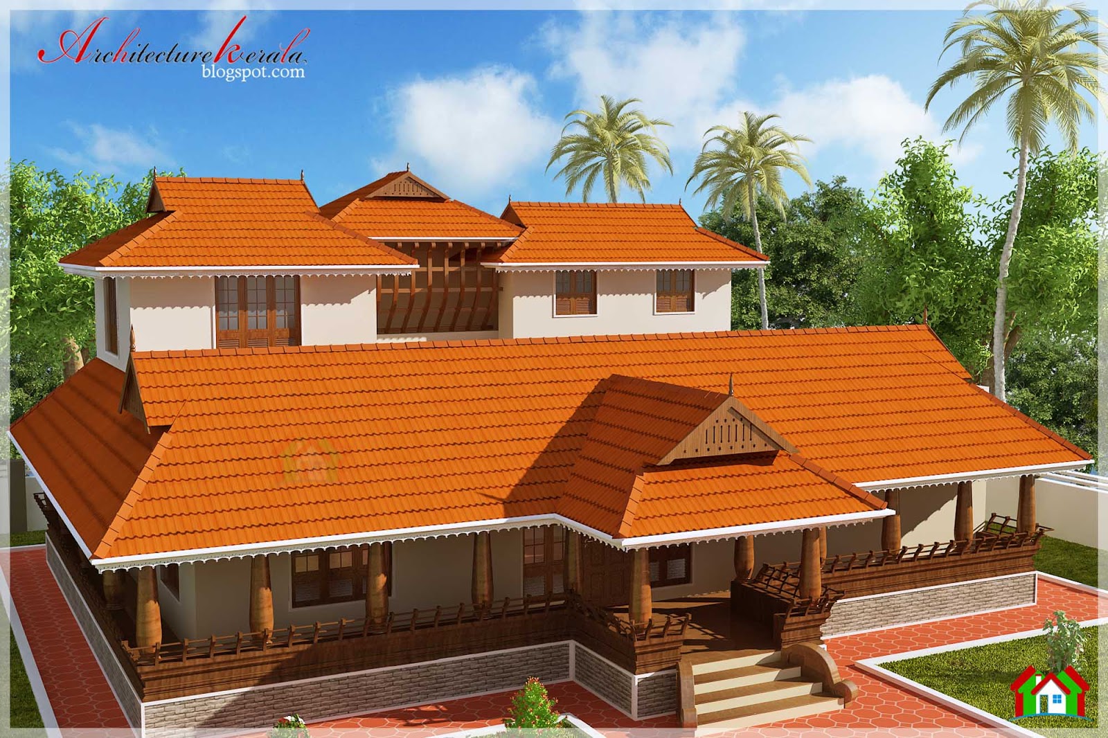 Architecture Kerala  NALUKETTU STYLE  KERALA  HOUSE  ELEVATION