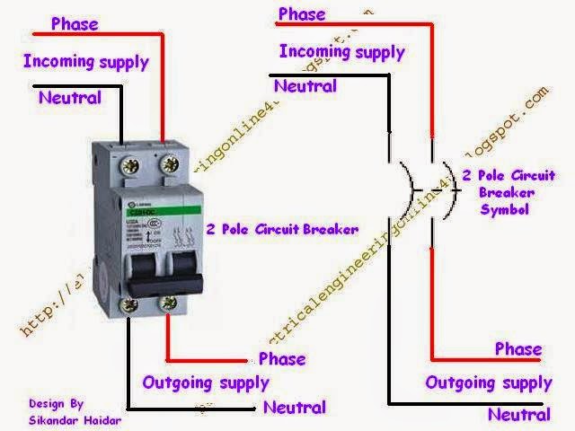 How to wire a Double Pole Circuit Breaker - Electricalonline4u