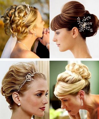 Classic wedding hairstyles. Bridal headbands tend to have more structure 