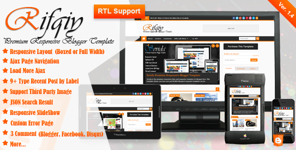  Rifqiy Blogger Template is a best Premium Blogspot Theme that comes with responsive layou Rifqiy responsive Blogger Template v1.35 Free Download - Themeforest