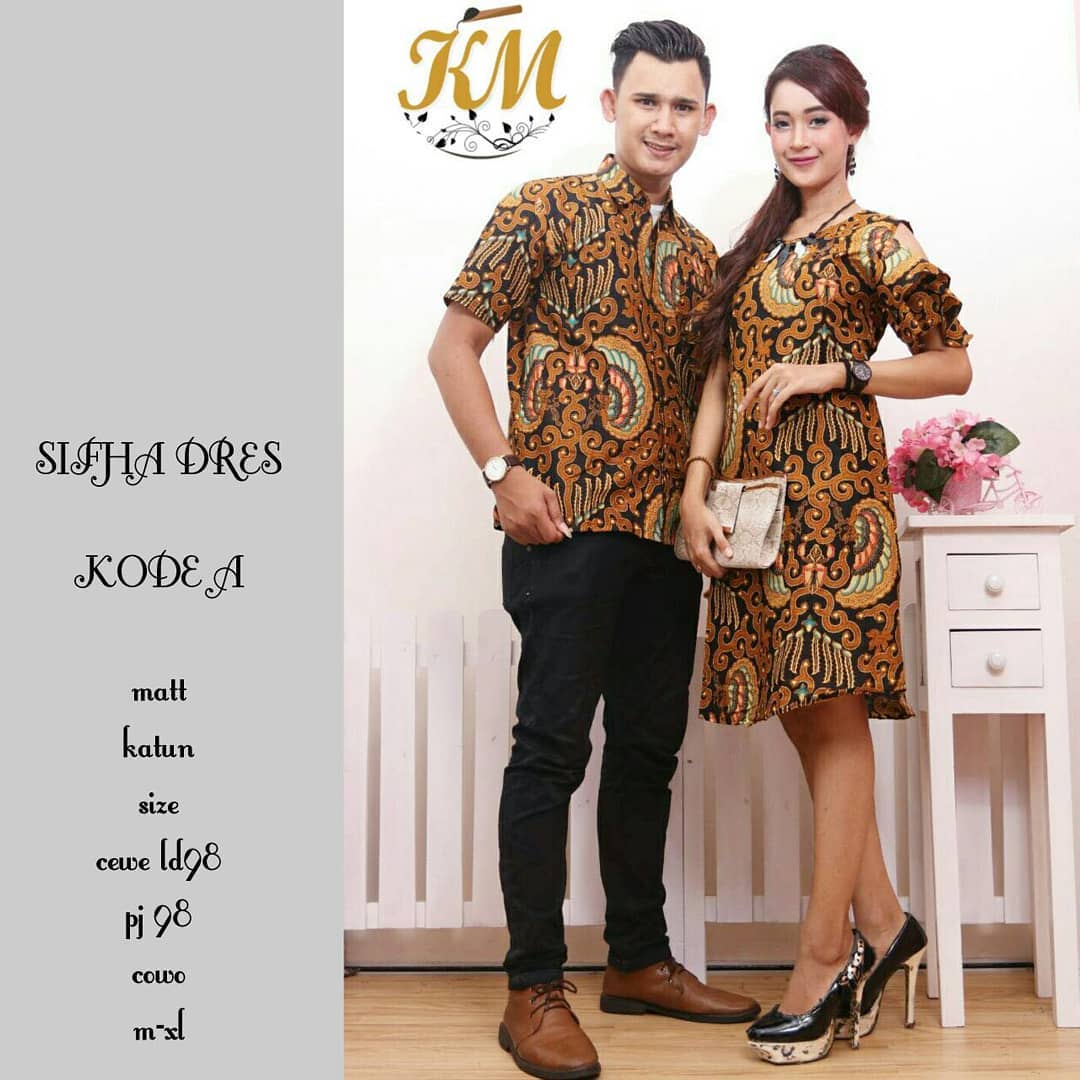 Contoh Baju Couple  Baju Gamis Batik  Busana Muslim Terbaru 2021