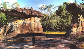 Stone art at Phu Prabard