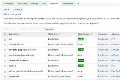 Google AdWords, PPC, Pay Per Click, Keywords