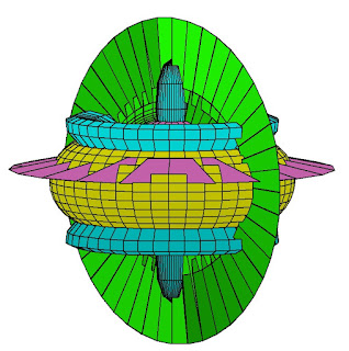 Four Way Windowpane Craft - FREE Alien Spaceship CLIP ART by Greg Vanderlaan