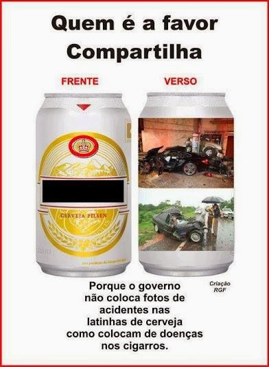 Resultado de imagem para cerveja é a bebida que mais mata em acidentes de trânsito