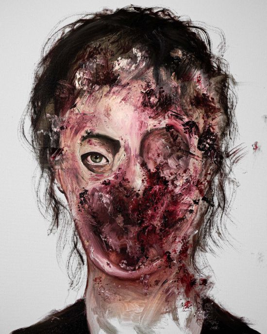 Kim Jakobsson artstation arte pinturas óleo macabras surreais rostos distorcidos sombrio terror