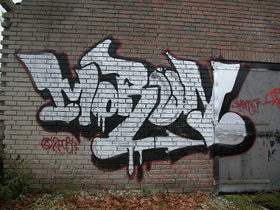 graffiti letter on the wall. 3d graffiti letter 