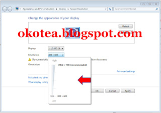 cara seting resolusi monitor pada windows 7