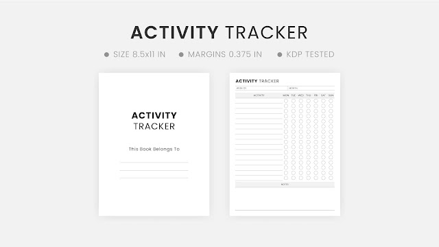 Printable Weekly Activity Tracker Log Book Template Design