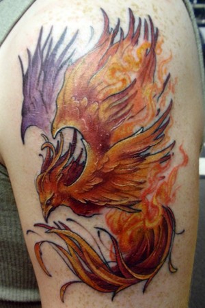 Phoenix Tattoo Design on Arm