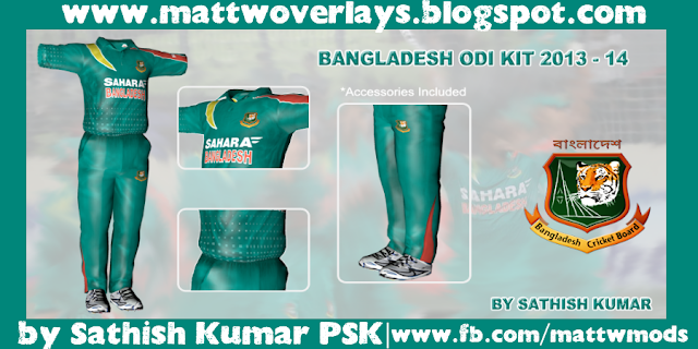 Bangladesh odi Kit 2013 for EA Cricket 07