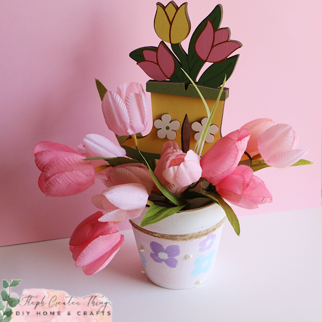 Spring flower Terra Cotta Pot