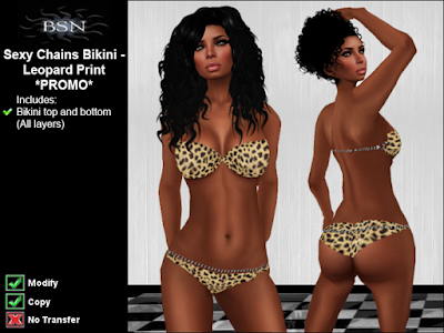 BSN Sexy Chains Bikini - Leopard Print *PROMO*