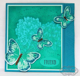 SU, Latch card, fun fold, Stampin Up, Butterfly Basics, Heat Embossing