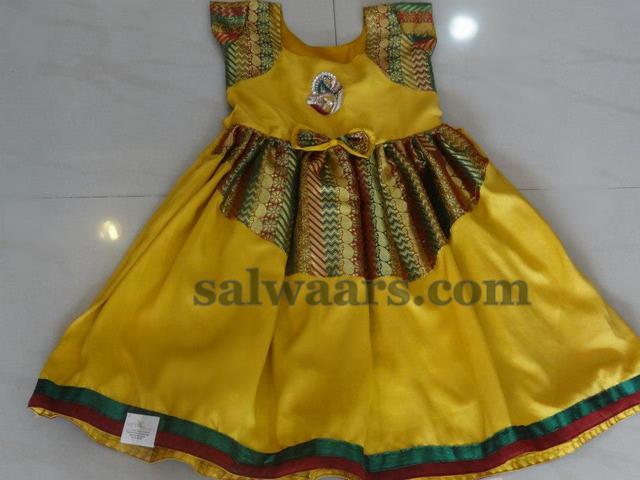 Yellow Frock for 7 Years Old