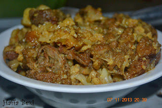 Gobi Gosht (Cauliflower with mutton), Band gobi, Cauliflower, Gobi, Potatoes, sabzi, Vegetable, Vegetables, 