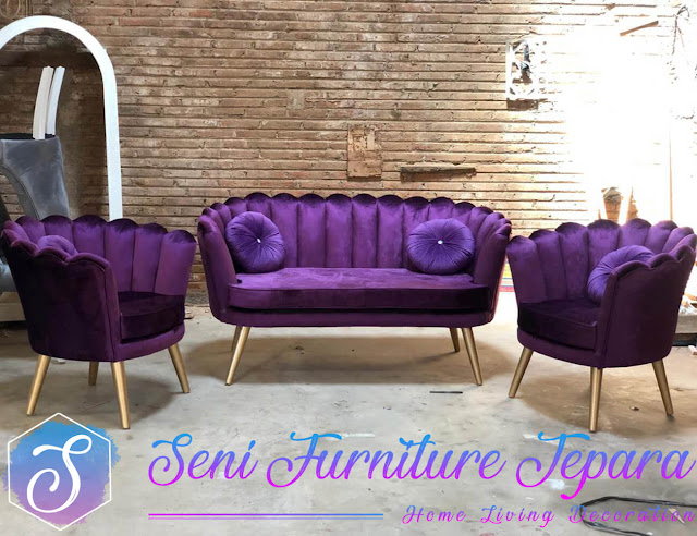 New Sofa Tamu Kerang Minimalis Luxury Modern Style SF-0164