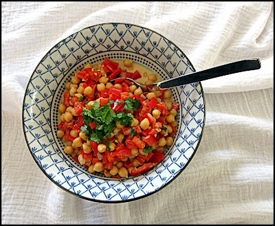 Hors table de Pauline -  Curry de poivron aux pois chiches.