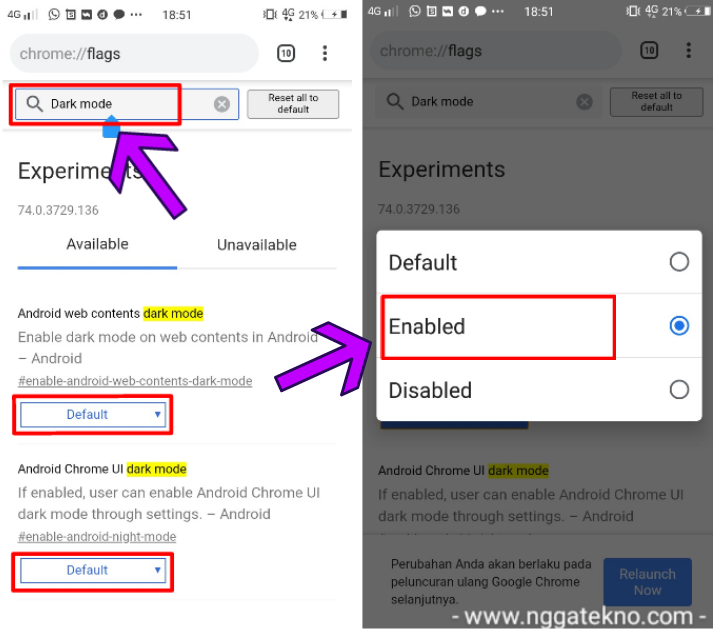 Dark Mode Di Chrome Hp Android Youtube