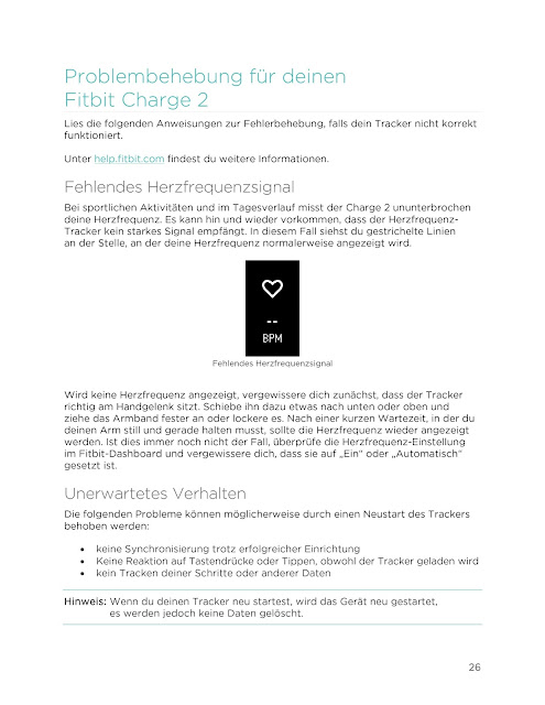 Bedienungsanleitung Handbuch Fitbit Charge 2