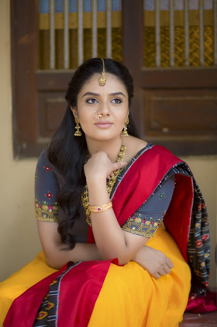 Telugu actress traditional designer wear images