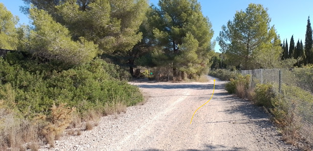 CUNIT - PUIG DE LA MINA - PUIGDETIULA-TURÓ DE L'AVENC - AVENC SANT ANTONI, Camí en direcció a la urbanització les Basses