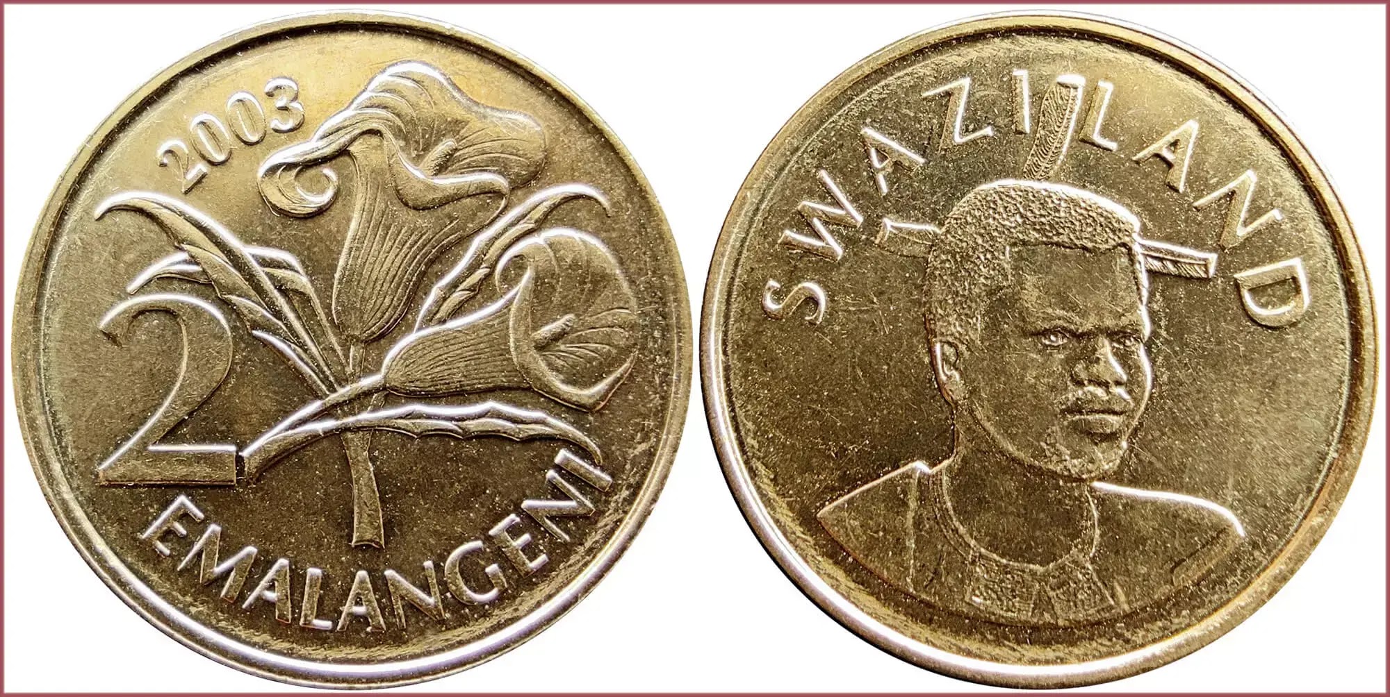 2 emalangeni /lilangeni/, 2003: Kingdom of Swaziland