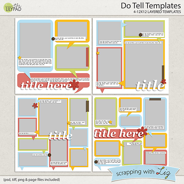 Do Tell Digital Scrapbook Templates