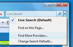 default search engine IE7