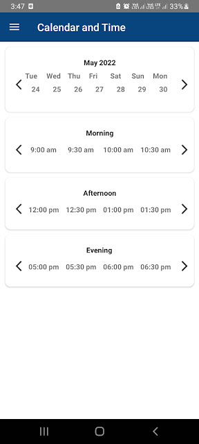 Calendar and Time view in xamarin form