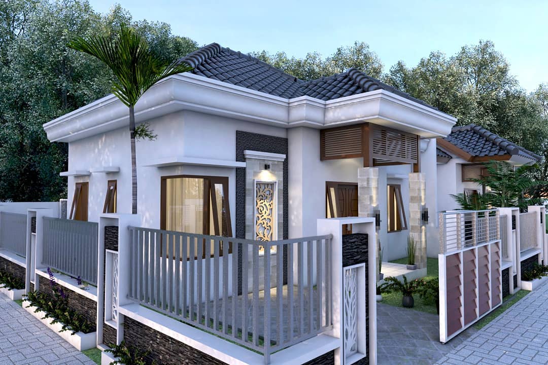 Desain Dan Denah  Rumah  Type 54 Dengan 3 Kamar Tidur Cocok 