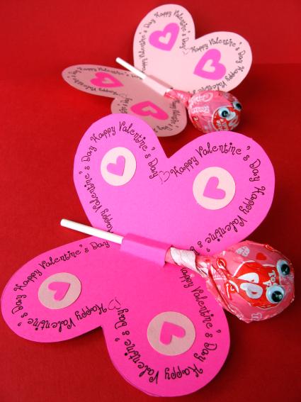 ... be Joyful, Natural & Peaceful: Valentines Day Card Butterfly lollipops