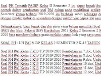 Contoh Soal PH/UH PAI Kelas 2 Semester 2 K13 Tahun 2019/2020