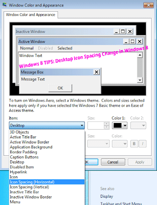 Windows 8 TIPS: Desktop Icon Spacing Change in Windows 8