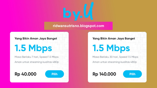 By U Paket Unlimited 1.5 Mbps Dari Telkomsel