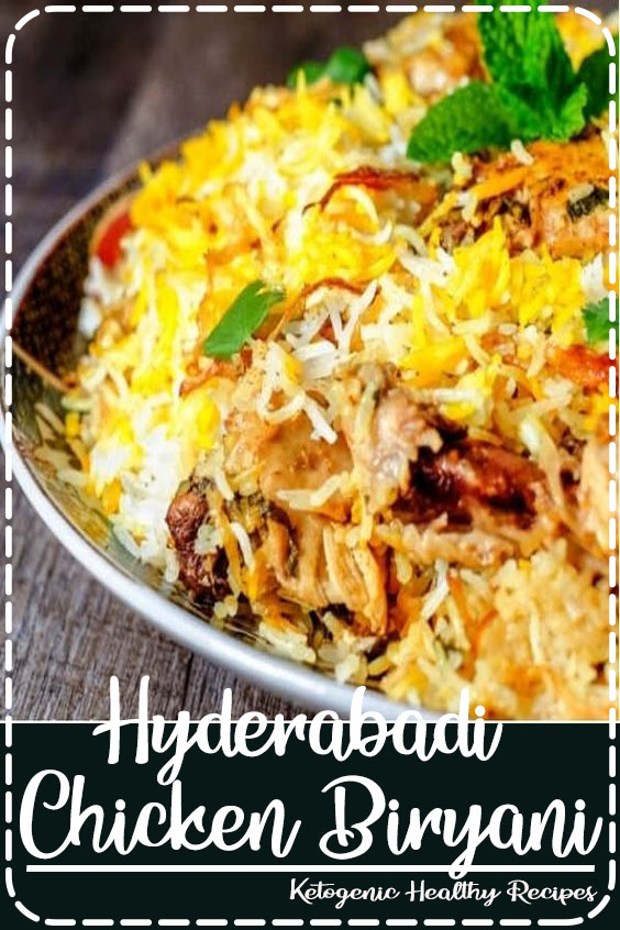 Hyderabadi chicken biryani is an aromatic, mouth watering and authentic Indian dish with succulent chicken in layers of fluffy rice, fragrant spices and caramelized onions. It is easier than most recipes while truly retaining the authentic taste and presented step by step. Cook like a native but with more ease! It is gluten free and freezer friendly. #chicken #Indianrecipe