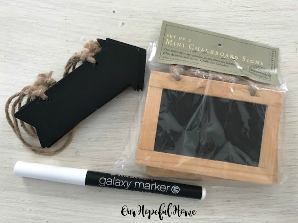 mini chalkboard sign arrow chalkboard tag galaxy marker