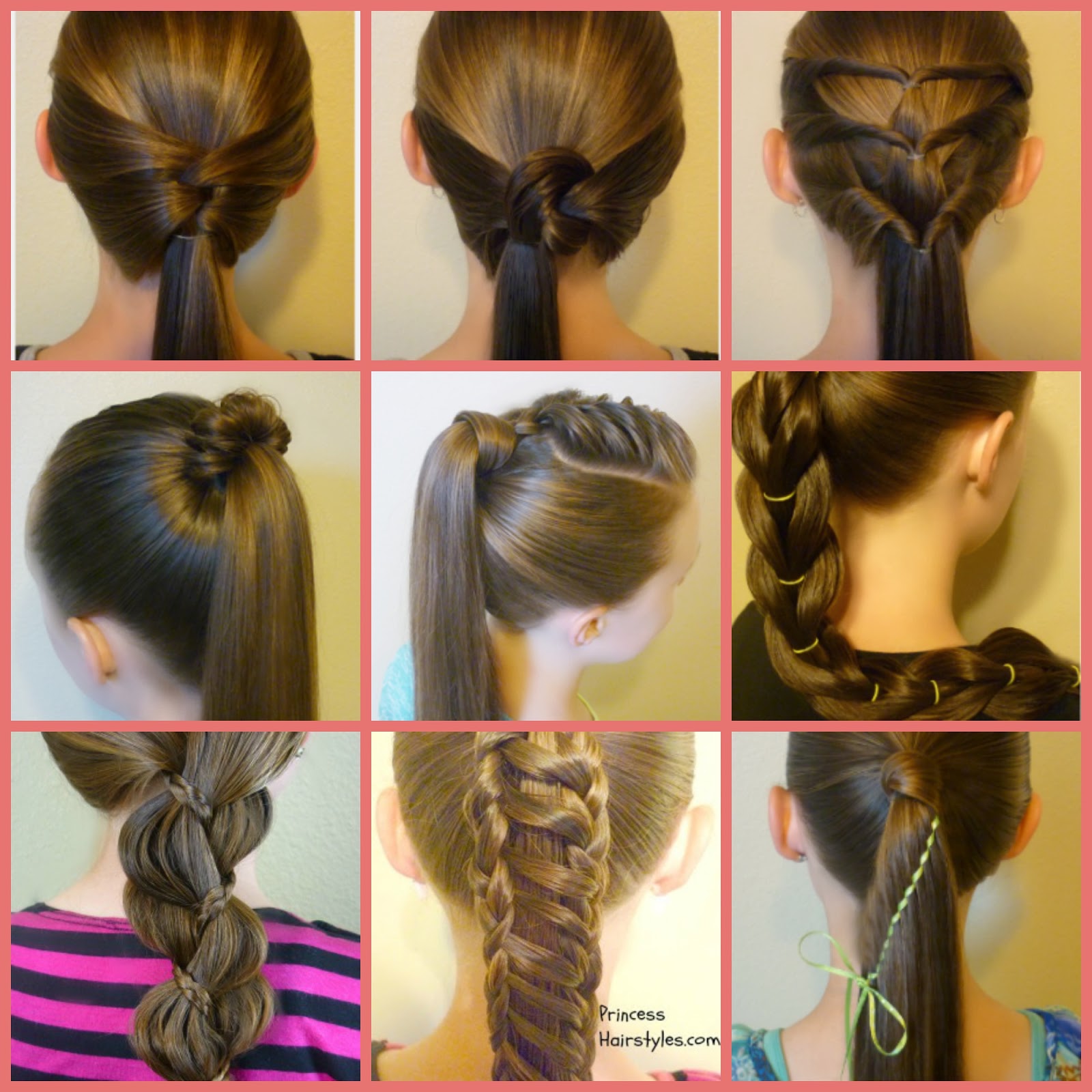 Image of Ponytail with a twist hairstyle for school